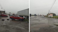 Bloquean carretera federal a la altura de Ahuazotepec por incumplimiento de obra