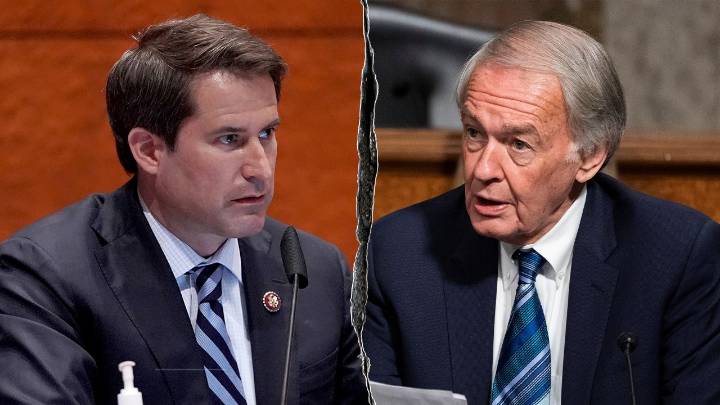 Rep Seth Moulton challenges Sen Ed Markey in 2026 Democratic Senate race primary