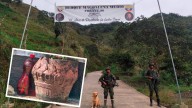 Ejército encontró explosivo en una botella y varias banderas de las disidencias de las Farc en Briceño, Antioquia