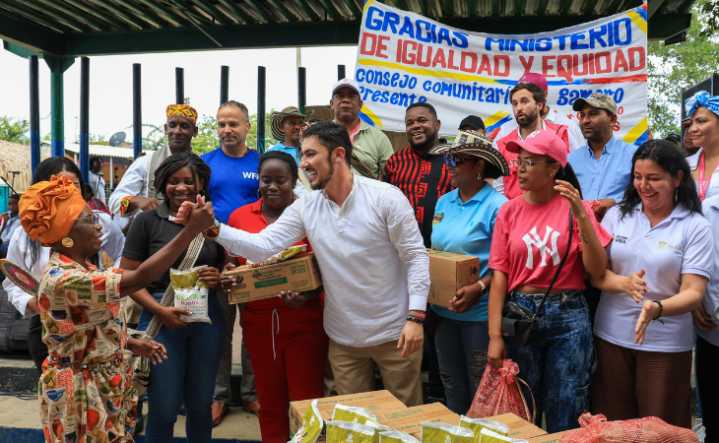 Familias de San Basilio, Palenque, recibieron ayuda en Caravana de la Igualdad