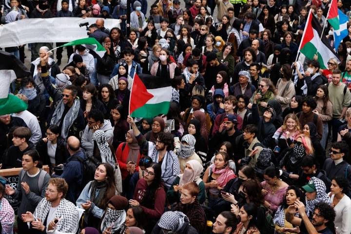 Jewish man questioned by police in London for 'antagonising' Palestine protesters by wearing Star of David