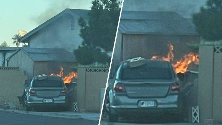 Un choque, un muro destrozado, un incendio y un arrestado cerca de Flamingo Road y Calle San Remo