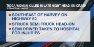 Tioga woman dies in late