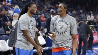 Thunder’s Cason Wallace hilariously gets thumbs down from Jalen Williams for fastbreak dunk