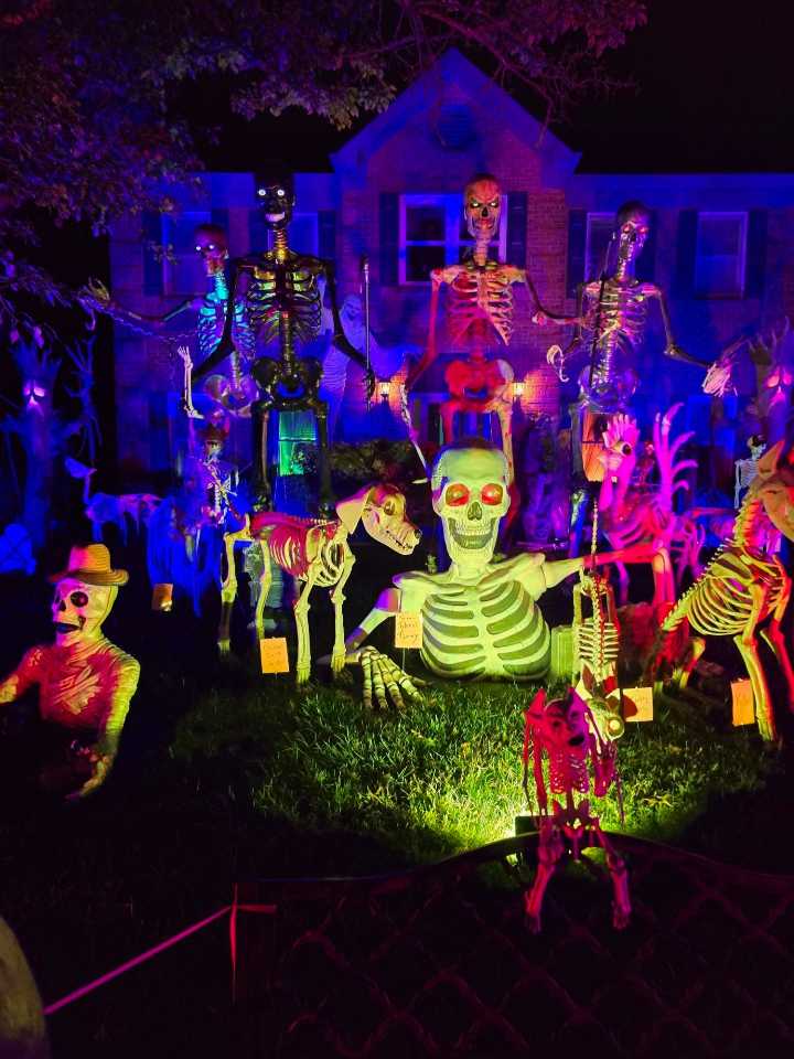 Herman Reinecke’s Dead Spring Cemetery, right in his yard, celebrates Halloween in a big way