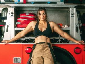 Female firefighter calendar raising funds for breast cancer research