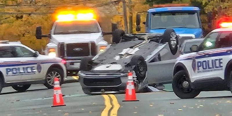 Woman Sent to Hospital Following Dramatic Crash