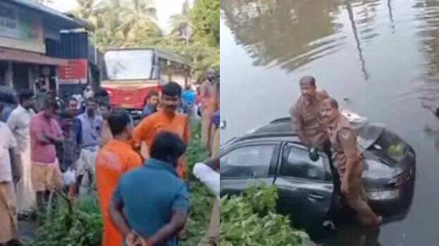 Doctor of Kottarakkara dies after car loses control and falls into canal