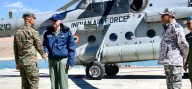 Air Marshal Narmdeshwar Tiwari Visits Ladakh Sector, Interacts with Personnel at Forward Base