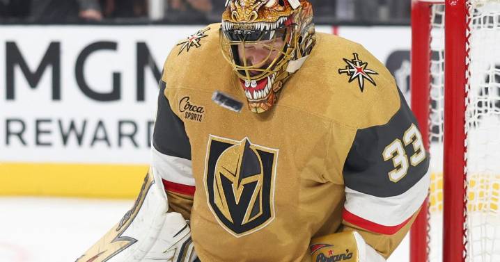 Golden Knights goalie Adin Hill leaves game in first period with injury