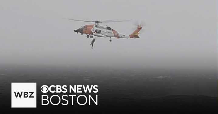 Coast Guard helicopter crew rescues man from water off Cape Cod