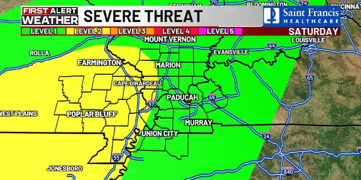 First Alert: Strong cold front could bring strong to severe storms Saturday