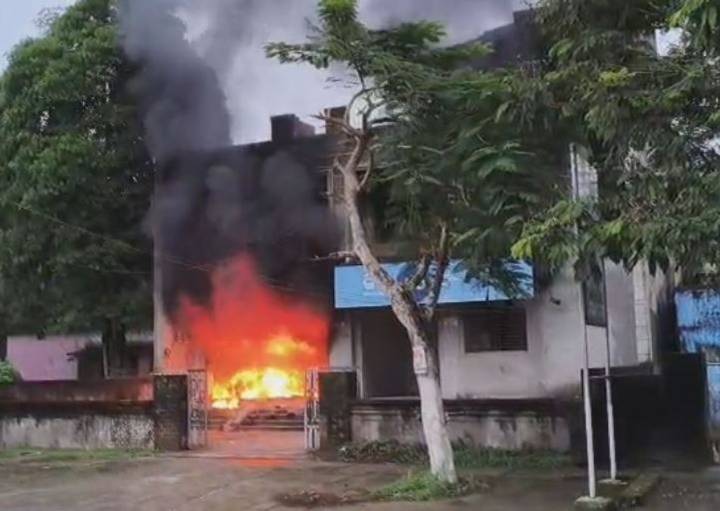 30 bikes destroyed as EV showroom catches fire in Odisha