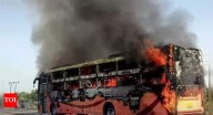 Jaisalmer bus fire toll at 21; 2 officials suspended