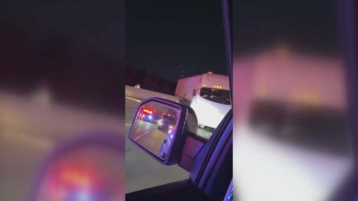 Semi crashes through barrier on Turner Turnpike