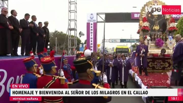 Señor de los Milagros es recibido con homenaje en el Callao