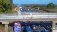 M1 forced to close after huge crash involving car and tanker 