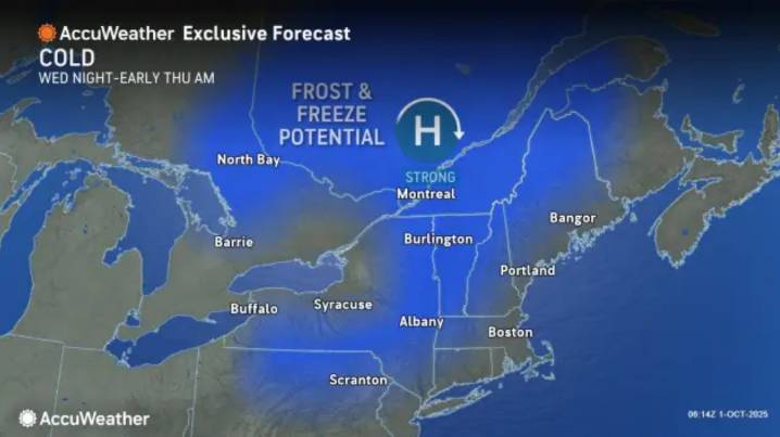 Big cooldown coming, with morning lows dropping to low 40s in parts of N.J.