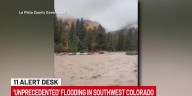 WATCH: Communities see 'unprecedented' flooding in southwest Colorado, prepare for more rain
