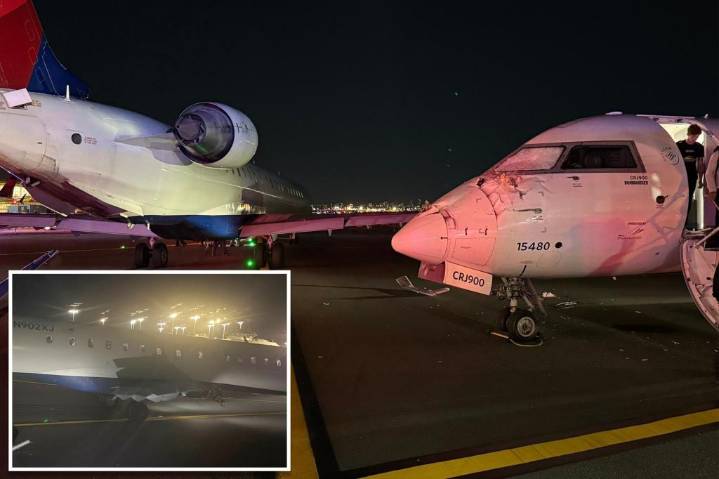 NYC Delta jets collide at LaGuardia Airport