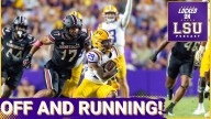 Brian Kelly Explains LSU’s Run Game Breakout & Offensive Line Decisions