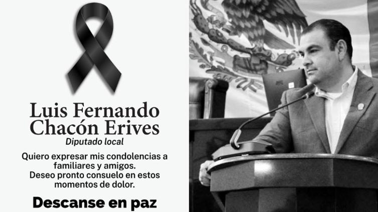 Lamenta Maru fallecimiento de Luis Fernando Chacón Erives