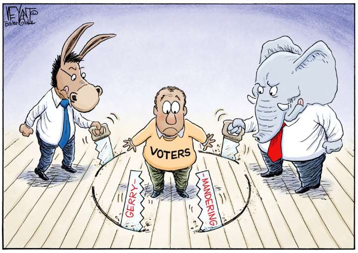 Cartoonist’s take: ‘Gerrymandered and cut out’