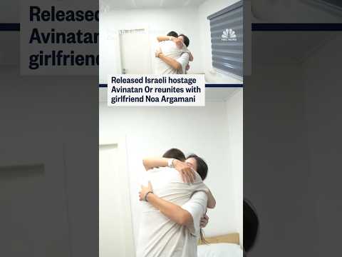 Released Israeli hostage Avinatan Or reunites with girlfriend Noa Argamani