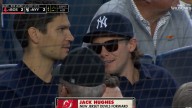 Jack Hughes cheers on Yankees during Game 2 of AL Wild Card