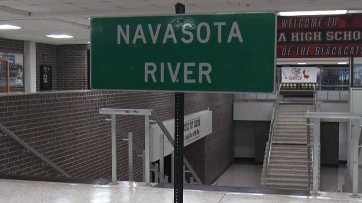 Why do they play for an old river sign? | The history of the Navasota River sign and how the trophy joined the Battle of the River rivalry