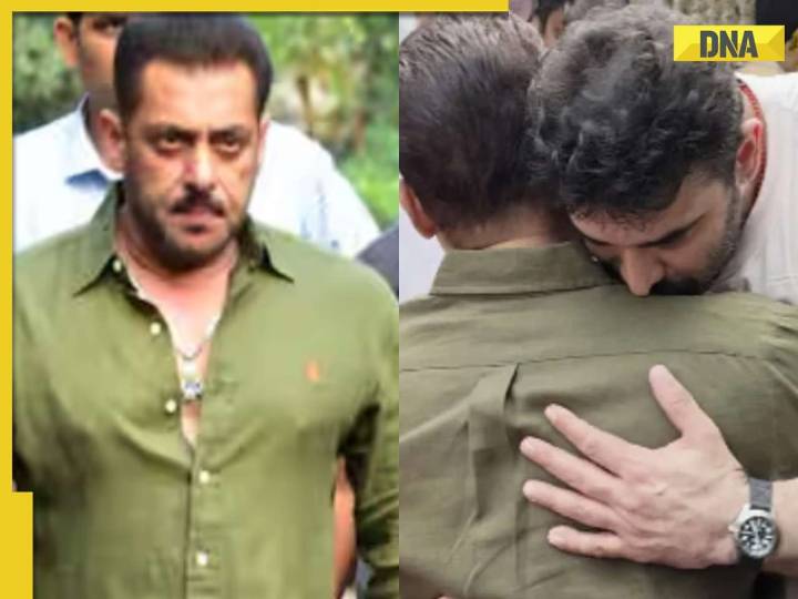 Salman Khan attends Pankaj Dheer's funeral, hugs late actor's son Nikitin Dheer