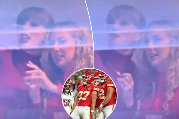 Taylor Swift spotted celebrating Travis Kelce's touchdown during Chiefs' victory