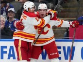 Is Calgary Flames forward Sam Honzek now in the NHL to stay?