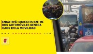Engativá: siniestro entre dos automóviles genera caos en la movilidad