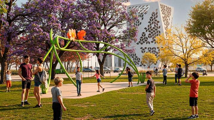 Córdoba renueva un parque urbano con "puente verde" y más de cien especies nativas