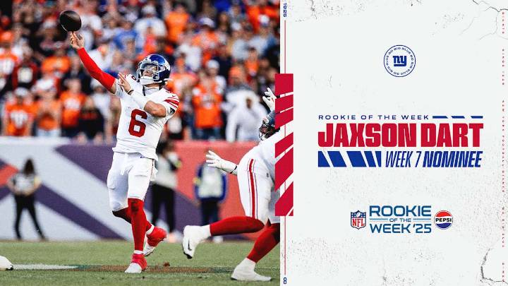 Jaxson Dart nominated for Pepsi Rookie of the Week