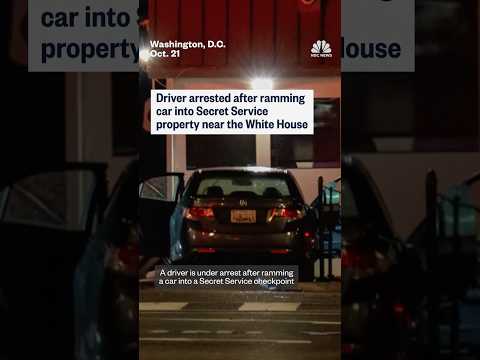 Driver arrested after ramming car into Secret Service property near the White House