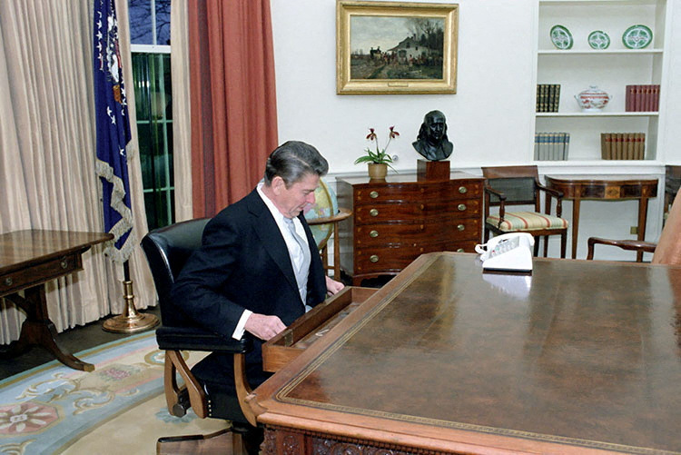 A ghost in the Oval Office: How Reagan looms over Trump presidency
