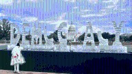 Melting ‘democracy’ ice sculpture displayed on National Mall