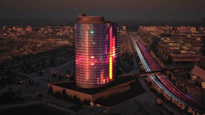 La nueva iluminación de la Torre del Agua queda desierta y Oboria y Telefónica tendrán una segunda oportunidad