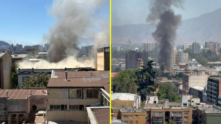 Gran incendio se desarrolla en el barrio Yungay de Santiago: Varias compañías de Bomberos atienden la emergencia