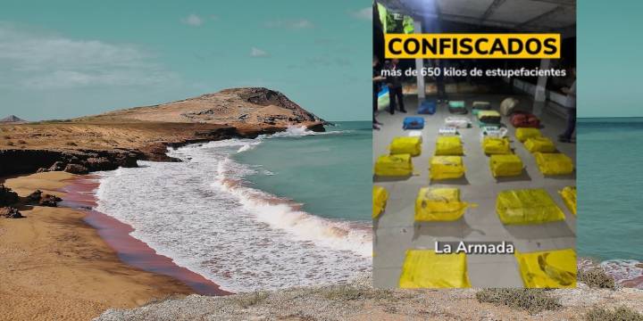 Incautados más de 650 kilos de cocaína y marihuana cerca al Cabo de la Vela, La Guajira