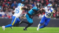 Travis Hunter scores his first career touchdown but Jaguars trail 28