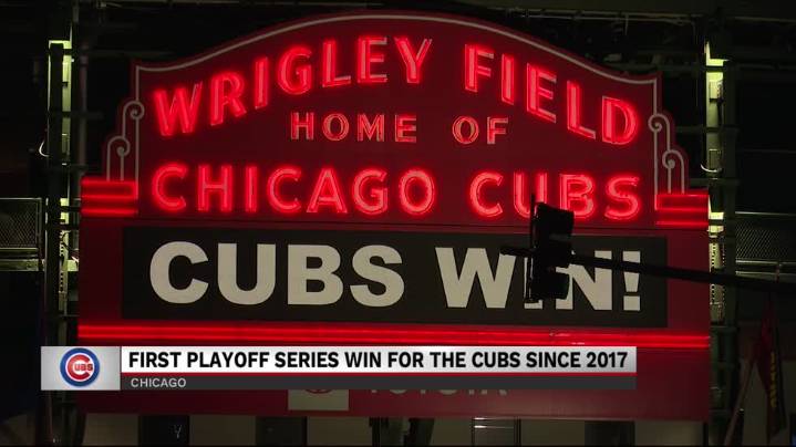 Cubs fans react to first playoff series win since 2017