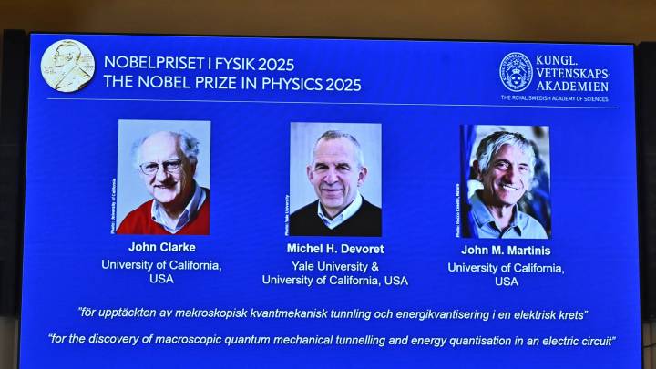 Nobel Física para Clarke, Devoret y Martinis por su descubrimiento sobre fenómenos cuánticos