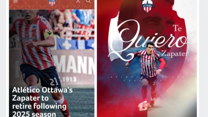 El Atlético Ottawa anuncia la retirada de Alberto Zapater