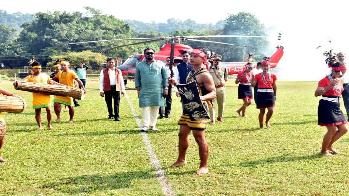 Union Minister Suresh Gopi reviews development projects in South Garo Hills