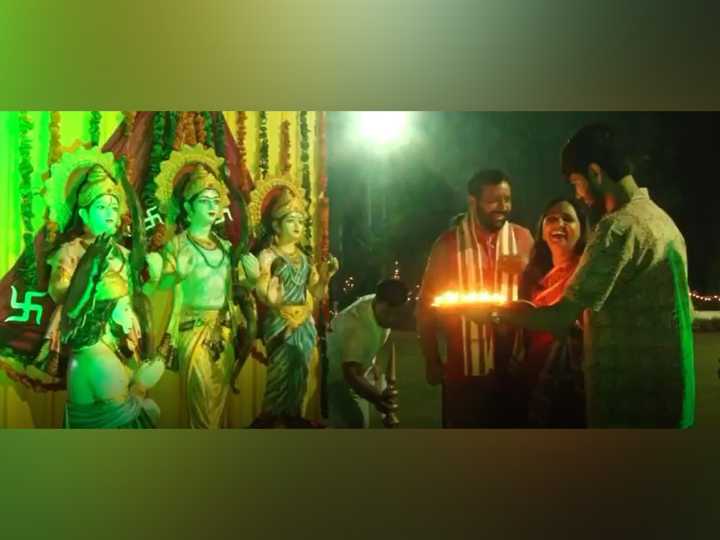 Haryana: CM Nayab Saini celebrates Diwali with family