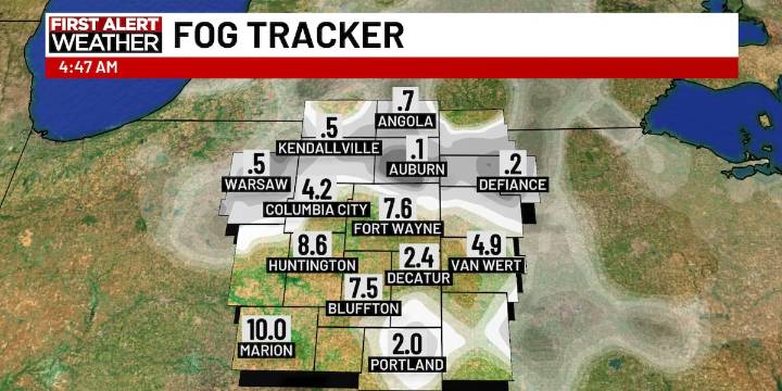 First Alert Forecast: Early morning patchy fog in some spots