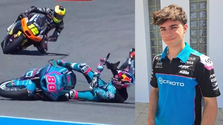 Video | Así fue el violento accidente de David Alonso en el Gran Premio de Indonesia de Moto 2, tremendo susto